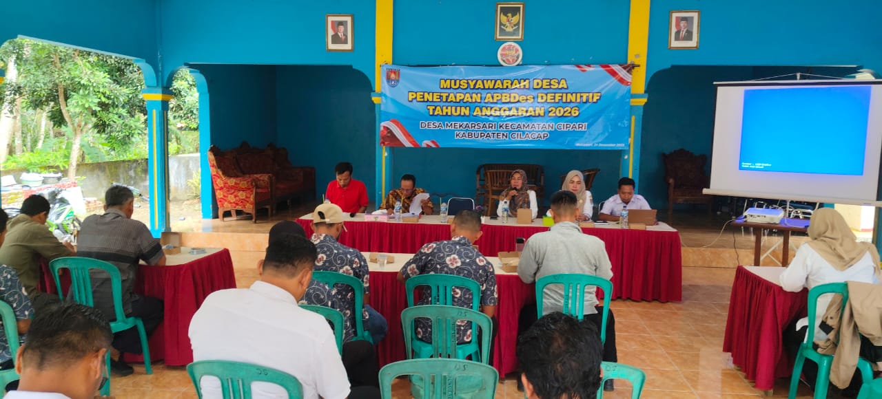 Musyawarah Desa Penetapan APBDes Definitif Tahun Anggaran 2026 Desa Mekarsari