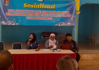 Sosialisasi DAK Bidang Air Minum Desa Mekarsari